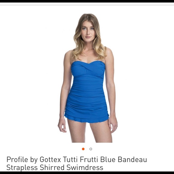 Blue 1 piece swimsuit from Profile by Gottex - Picture 3 of 3